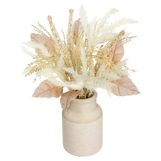 15" Cream Pampas Real Touch Premade Arrangement by Ashland®